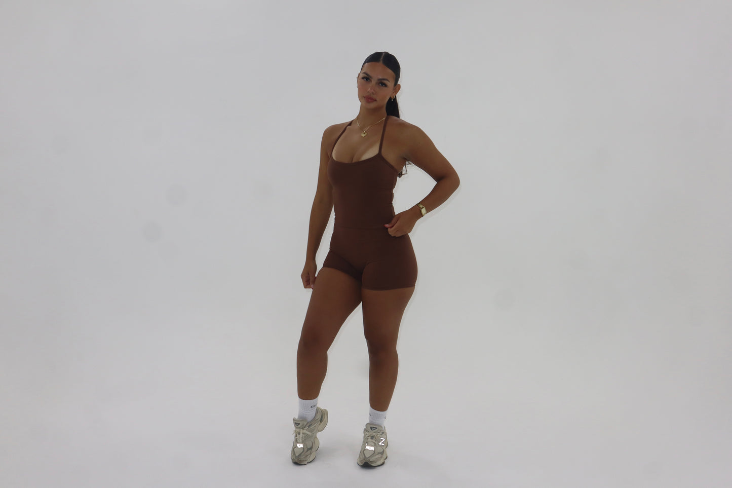 Mocha Cross Back Top