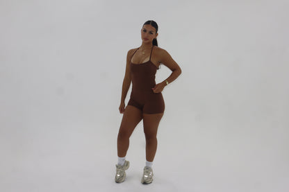 Mocha Cross Back Top