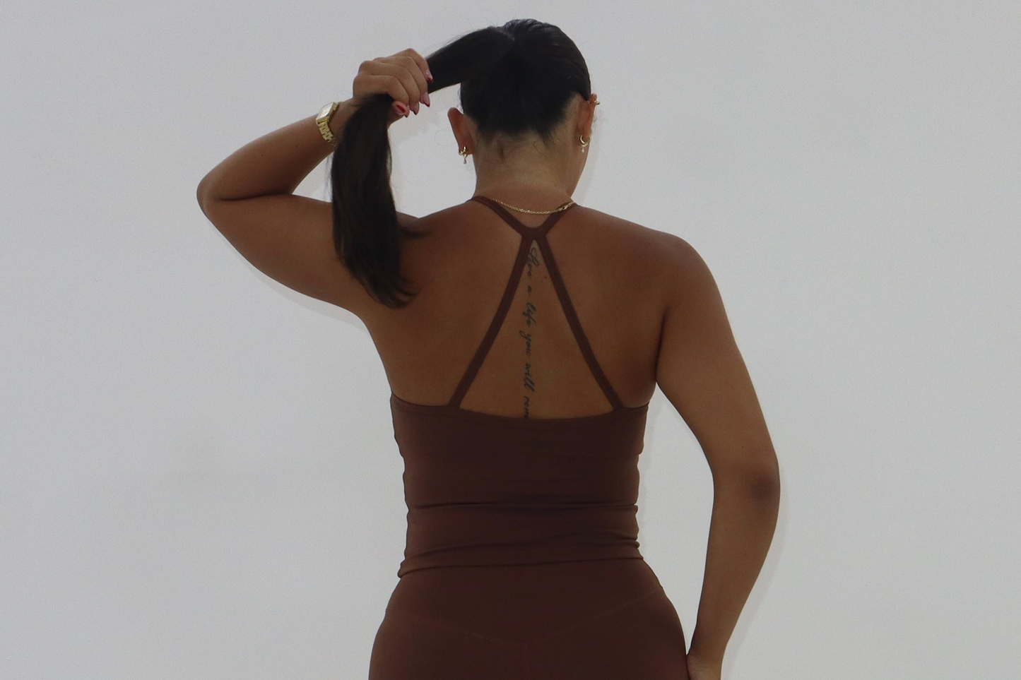 Mocha Cross Back Top